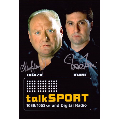 Alan Brazil & Ronnie Irani Dual Signed 12x8 Talk Sport Photograph